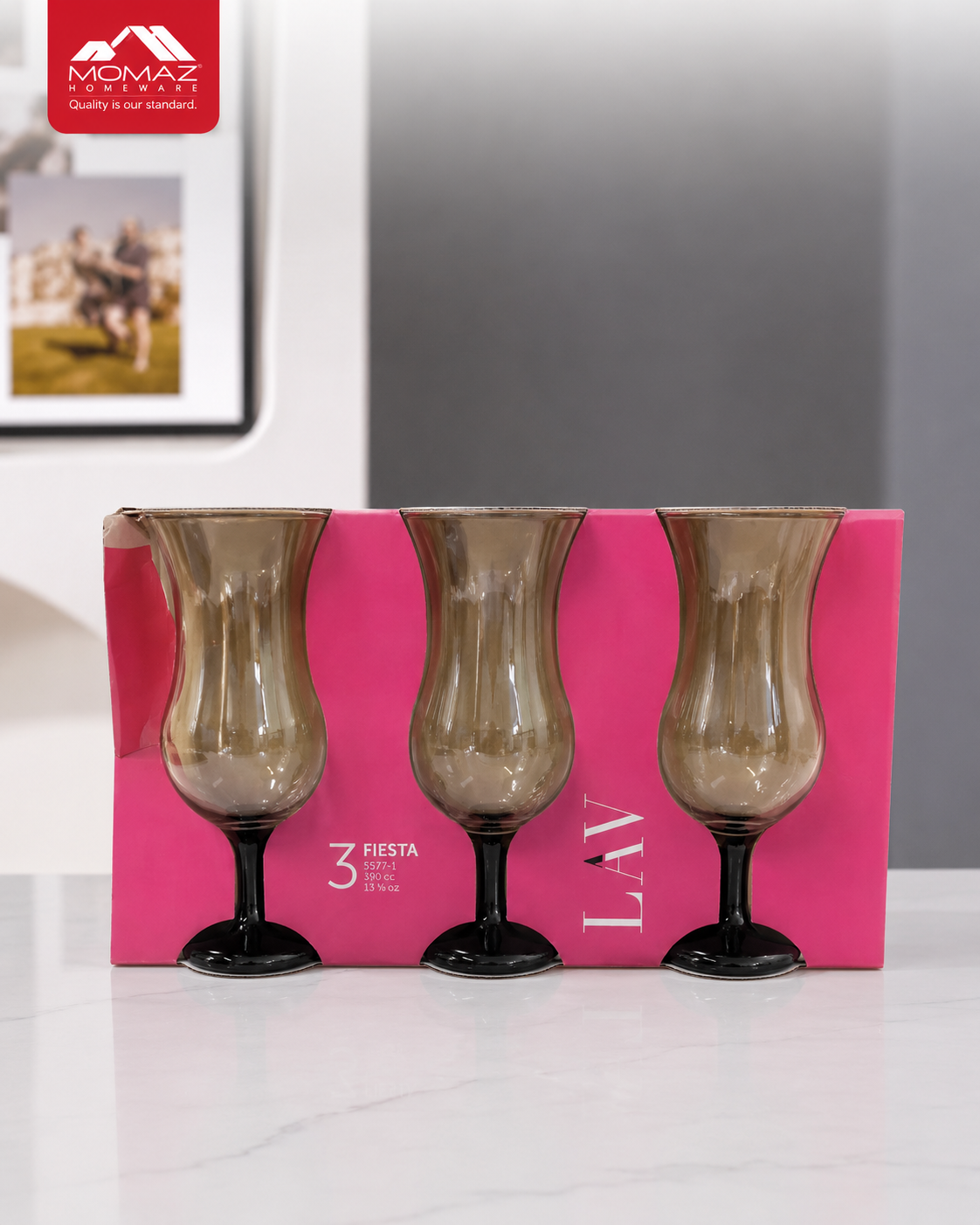 Momaz Fiesta Goblet Cup Set – 3 Pcs