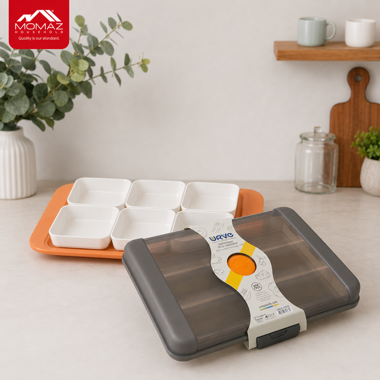 Momaz Food Organizer Tray Set with Lid