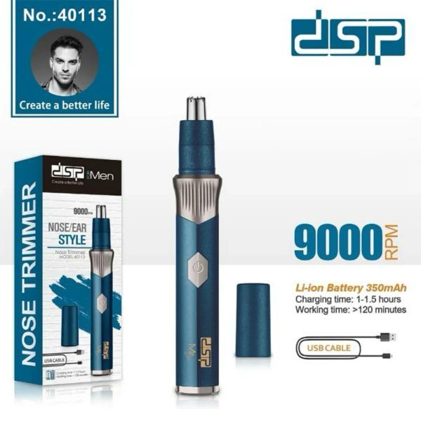 DSP Nose & Ear Trimmer – Model 40113 | 9000 RPM | Li-ion Battery