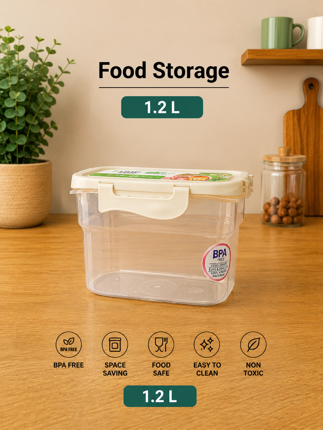Momaz Food Storage Container 1.2L