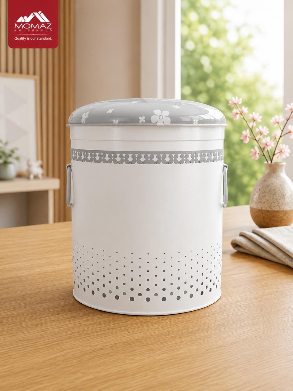 Momaz Elegant Storage Basket with Cushioned Lid