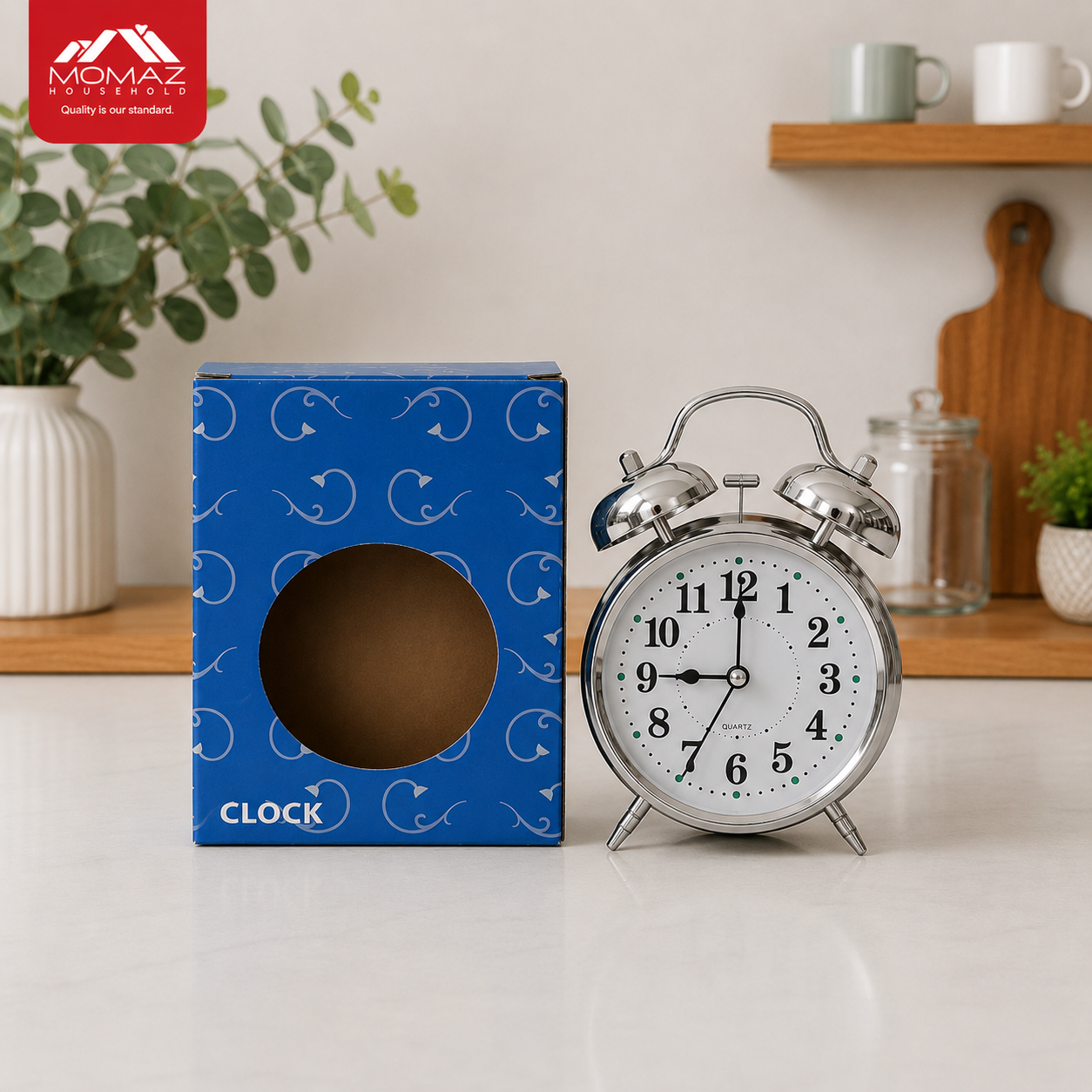 Momaz Classic Twin Bell Alarm Clock