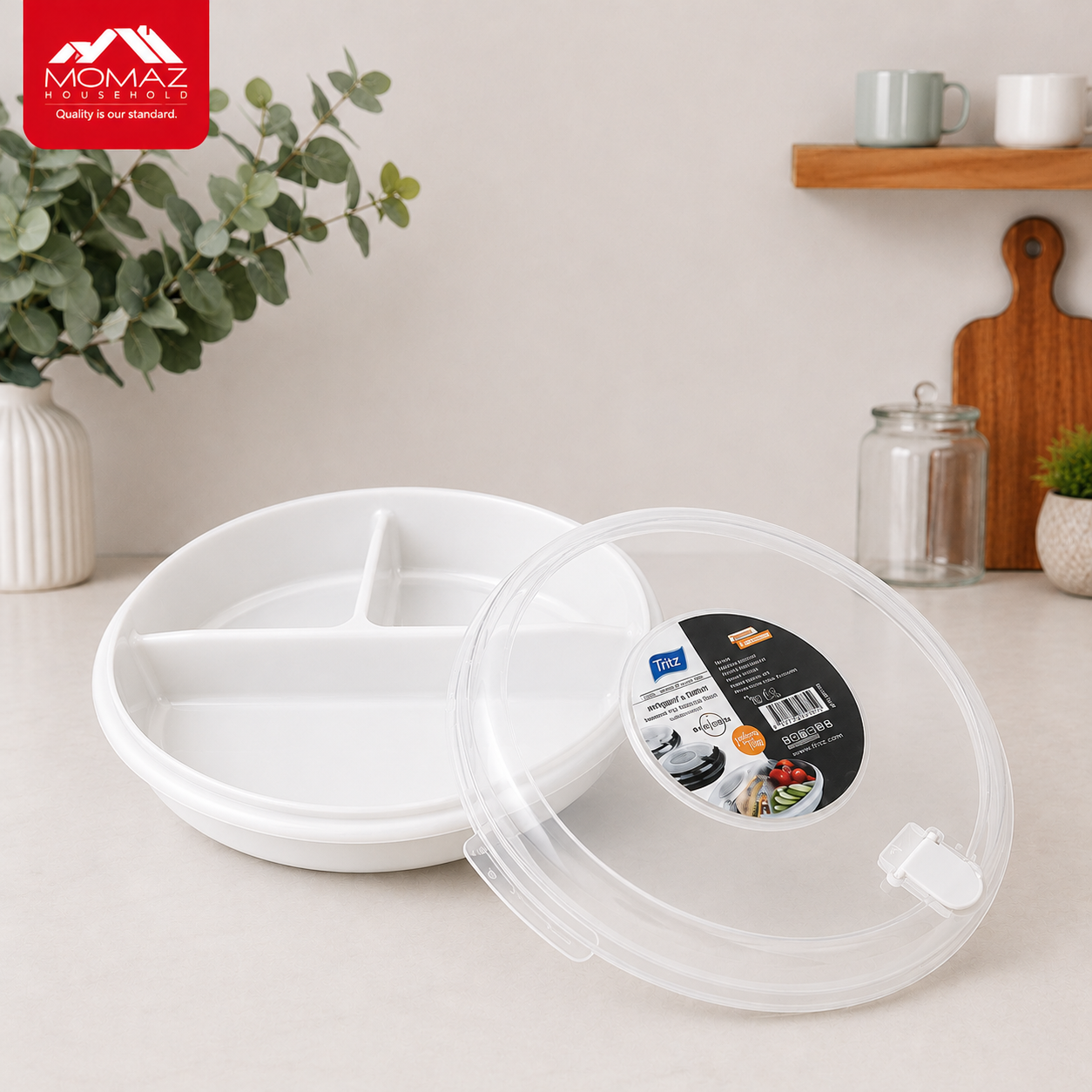 Momaz Divided Food Storage Tray with Lid