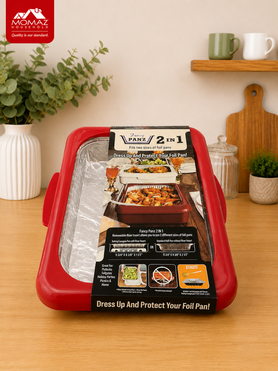 Fancy Pan 2 IN 1 – Foil Pan Holder & Server