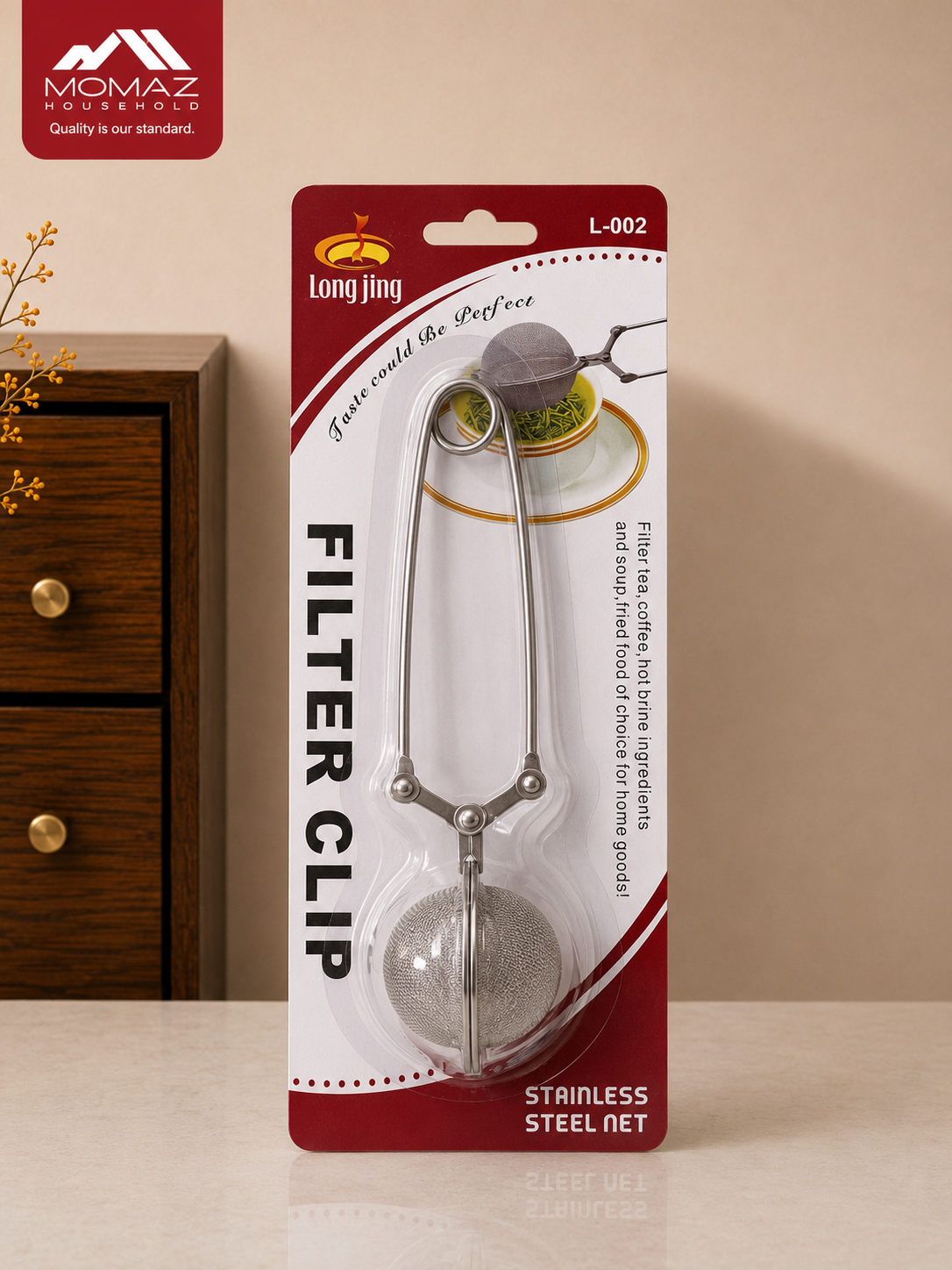 Momaz Stainless Steel Tea Filter Clip