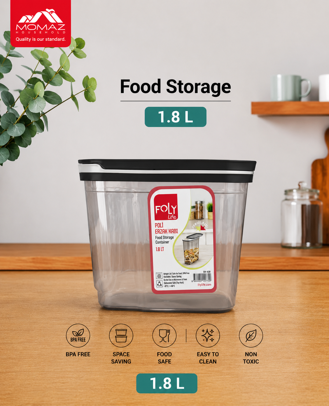 Momaz Food Storage Container 1.8L