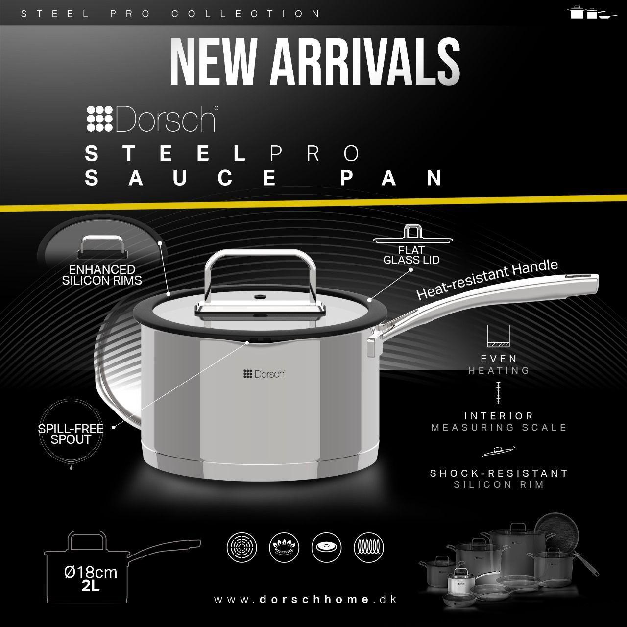 Dorsch Steel Pro Sauce Pan – Premium Stainless Steel