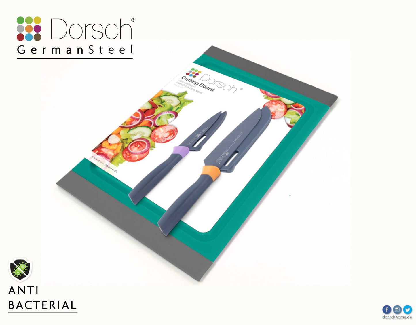 Dorsch Chopping Board – Non-Slip Rubber Edges