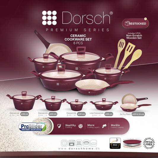 Dorsch Premium Series – Ceramic Cookware Set (6 PCS)