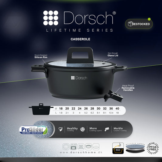 Dorsch Ceramic Casserole Size Guide – Lifetime Series