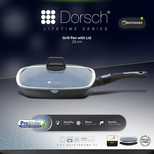 Dorsch Grill Pan with Lid – 28 cm
