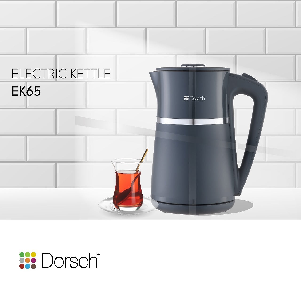 Dorsch Electric Kettle – 1.7L-1850–2200W