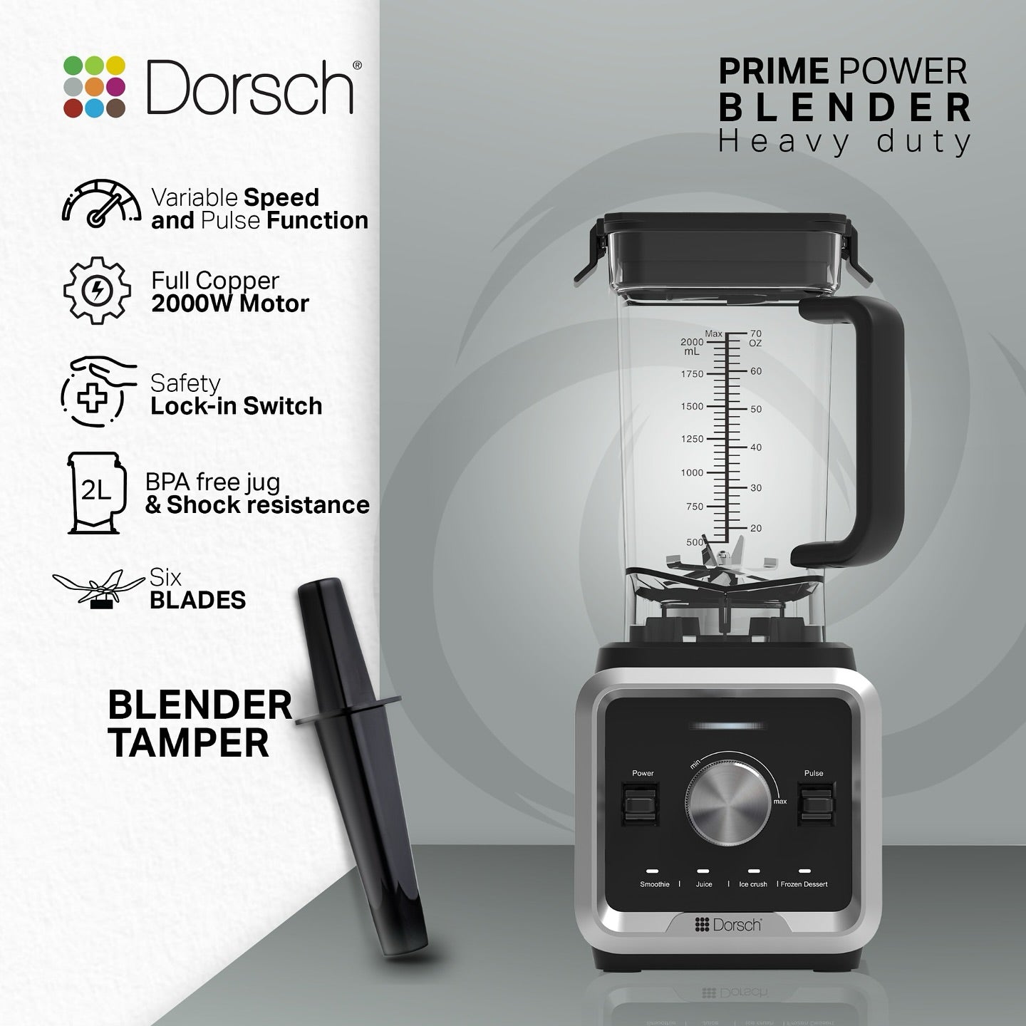 Dorsch Prime Power Blender 2.0L 2000W