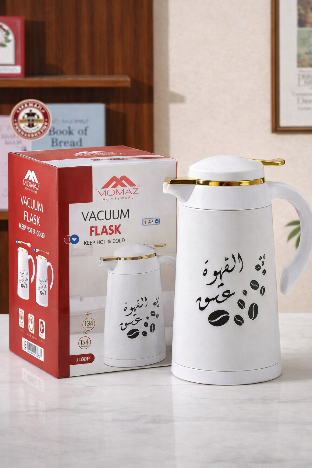 Momaz Vacuum Flask 1L – Multi Design Collection (JL88P)