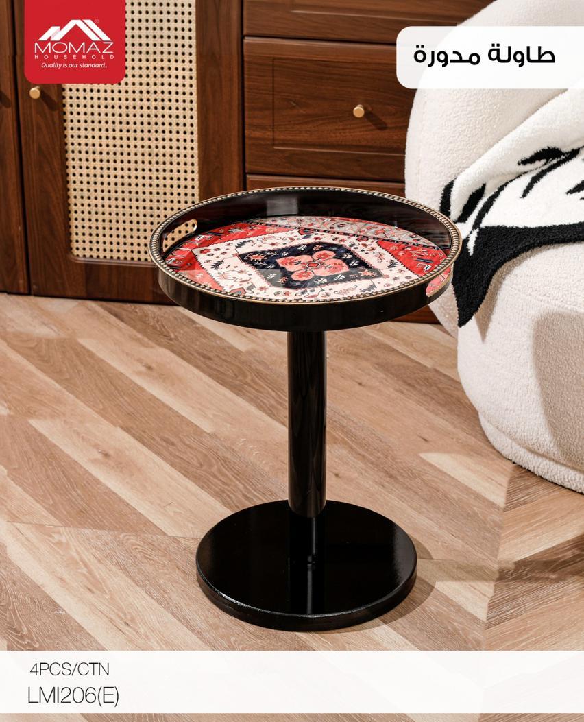 Momaz Round Side Table – Classic Pattern Top (LMI206E)