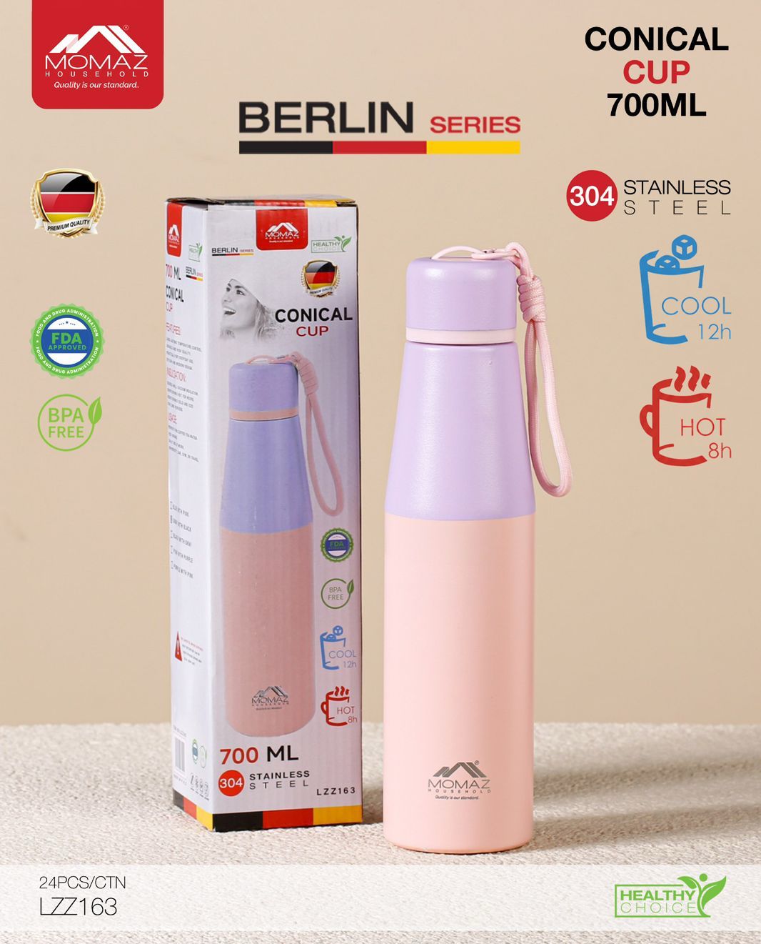 MOMAZ Berlin Series Conical Cup – 700ML