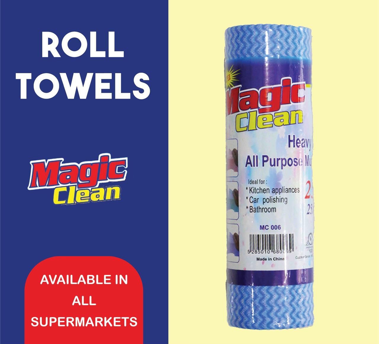 Magic Clean Roll Towels – Heavy Duty All Purpose (MC006)