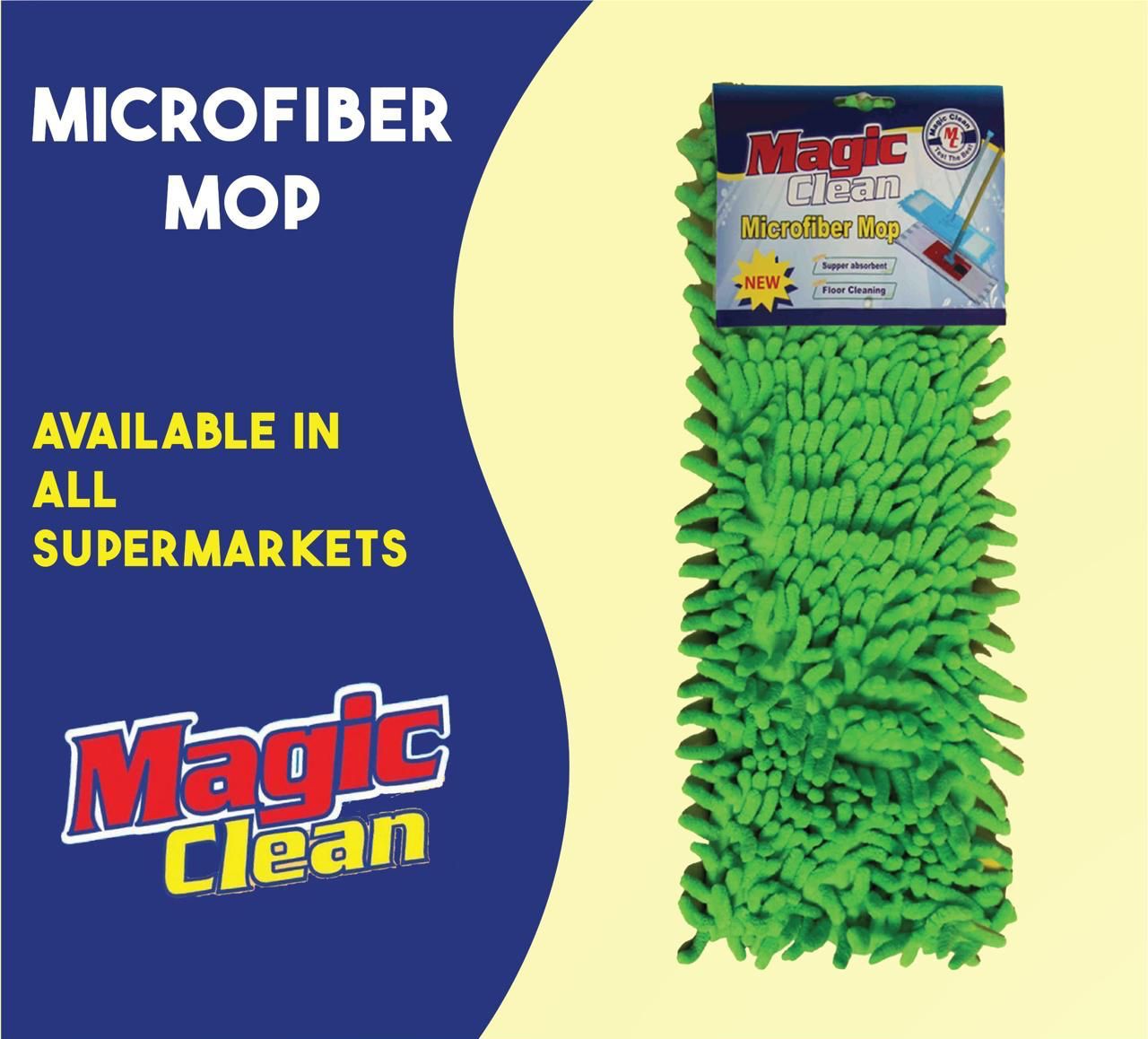 Magic Clean Microfiber Mop Refill – Super Absorbent Replacement Head