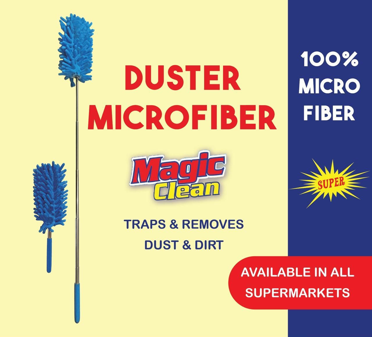 Magic Clean Microfiber Duster – 100% Microfiber Dust Cleaning Tool