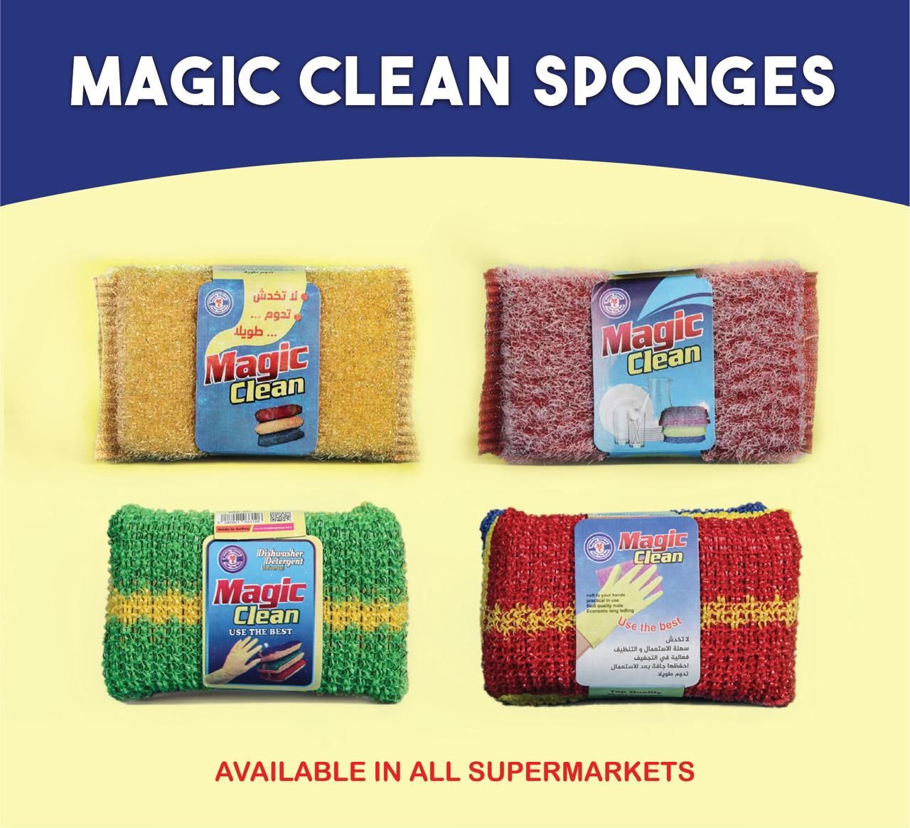 Magic Clean Scrubbing Sponges – Heavy Duty Cleaning Power
