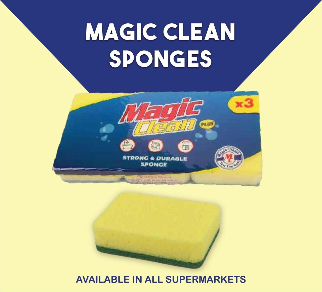 Magic Clean Sponges – 3 Pieces