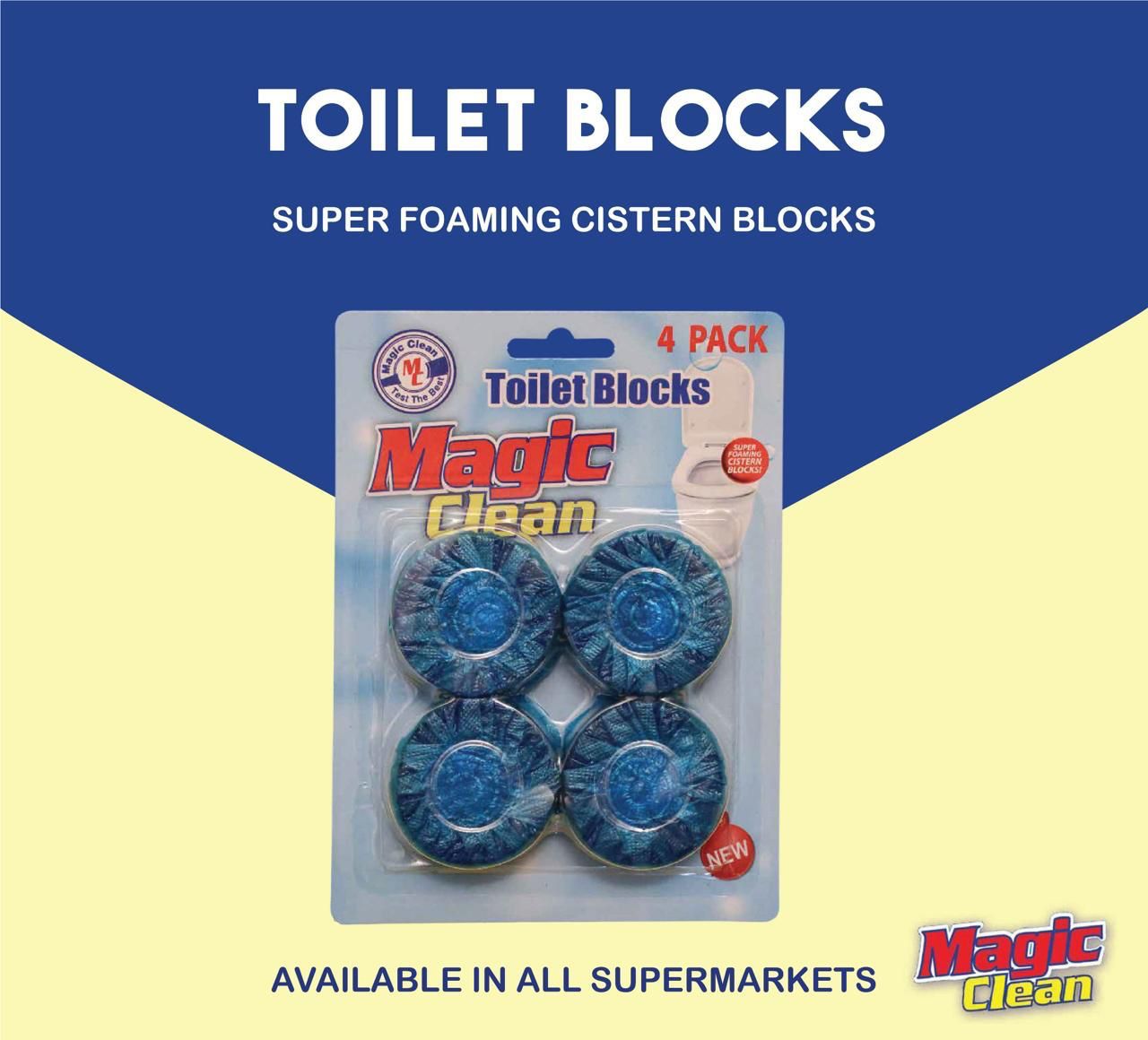 Magic Clean Toilet Blocks – Super Foaming Cistern Blocks (4 Pack)
