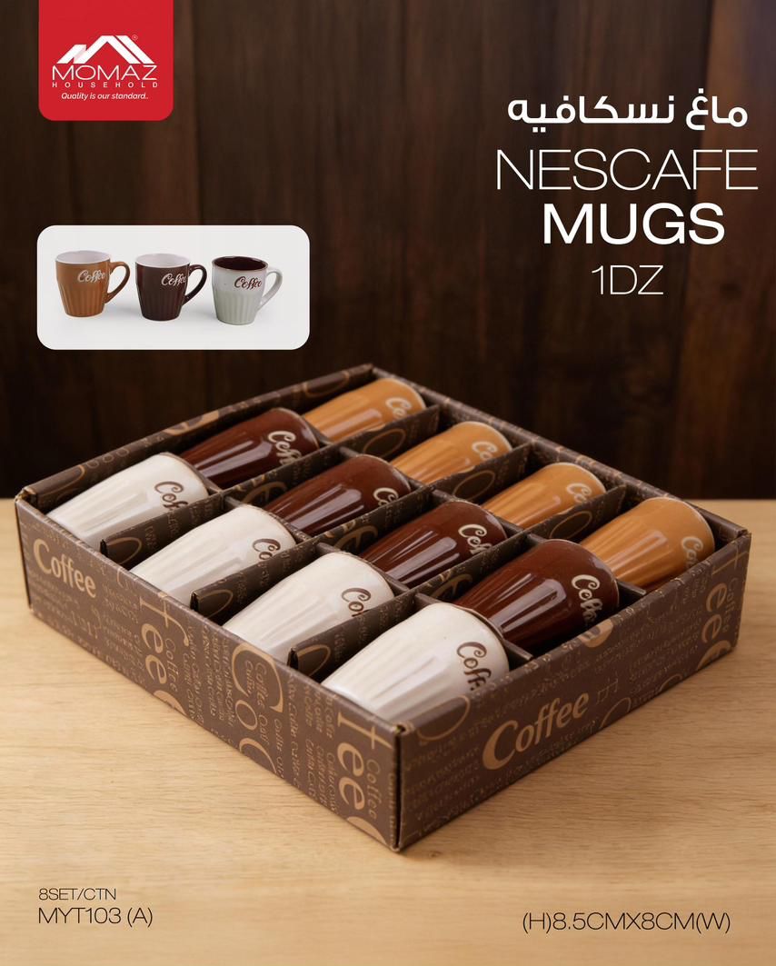 MOMAZ Nescafe Mugs Set – 8 Pieces (MYT103 A)