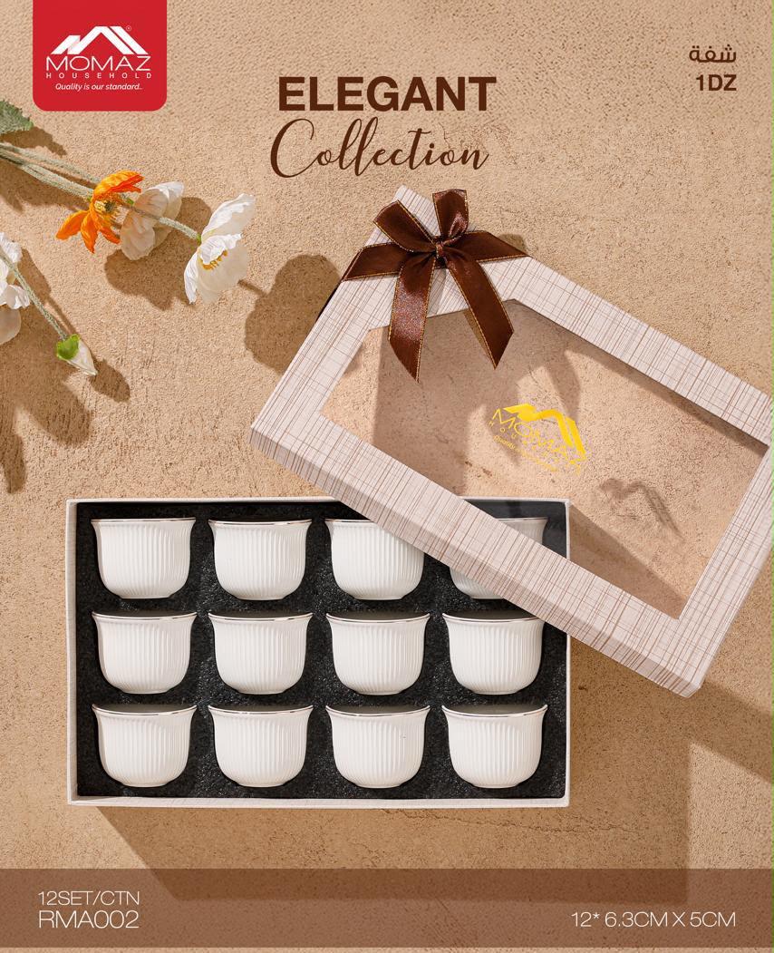 Momaz Elegant Collection Coffee Cup Set – 12 Pieces