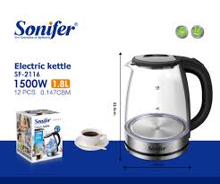 Sonifer Electric Kettle – 1.8L – 1500W – Model SF-2116