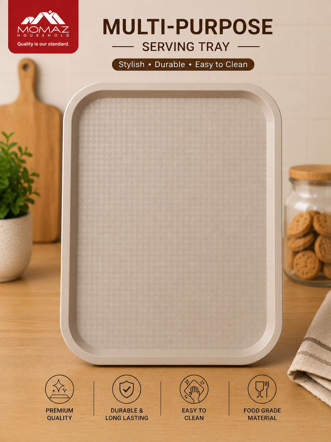 Momaz Multi-Purpose Serving Tray – 45 CM