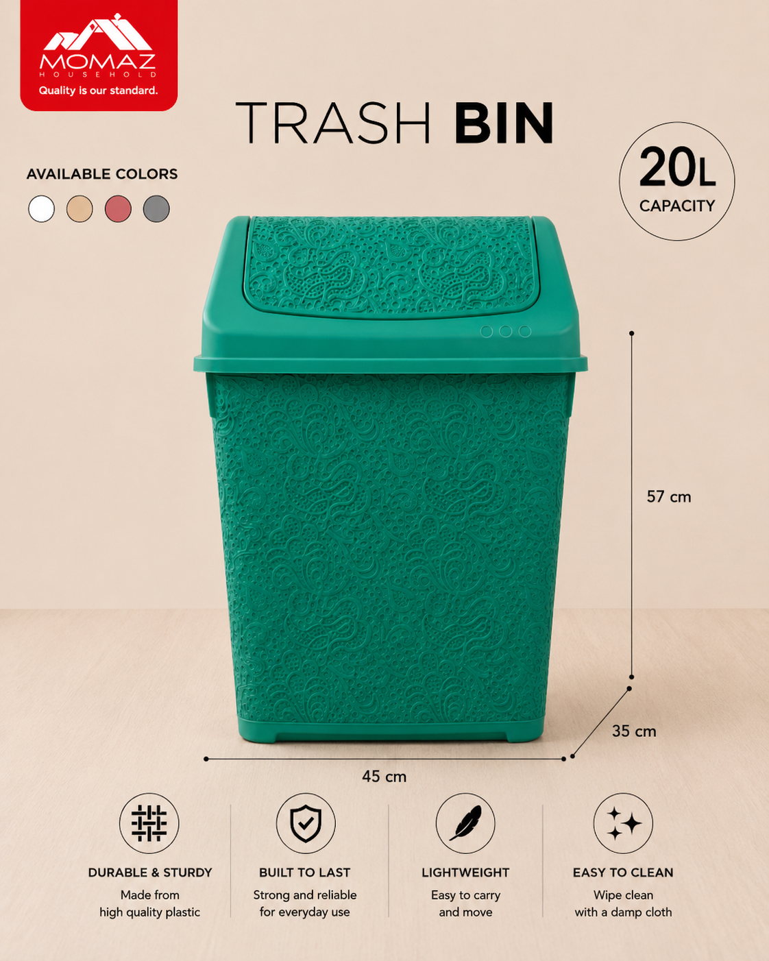 Momaz Trash Bin 20L