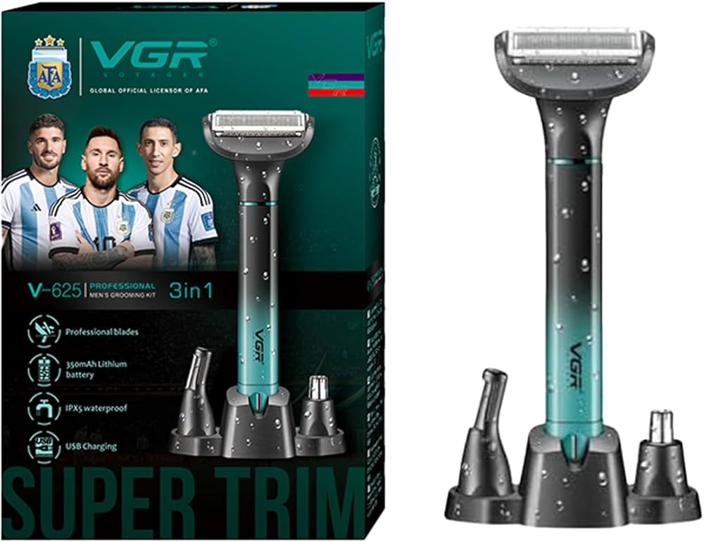 مجموعة VGR V-625 الاحترافية للعناية بالرجال – 3 في 1