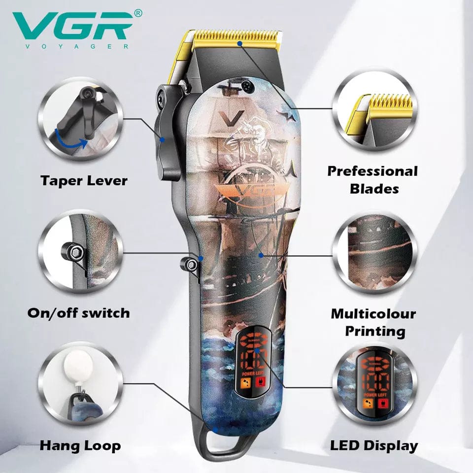 VGR V-689 Professional Hair Clipper – Digital Display