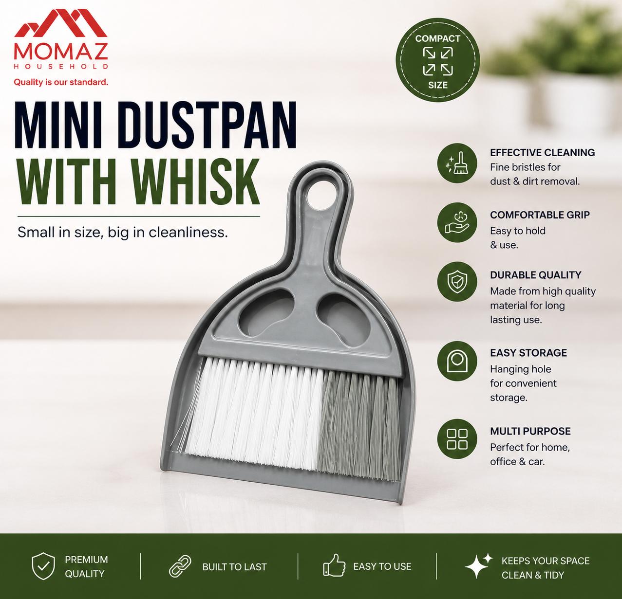 MOMAZ Sink Mini Dustpan with Whisk