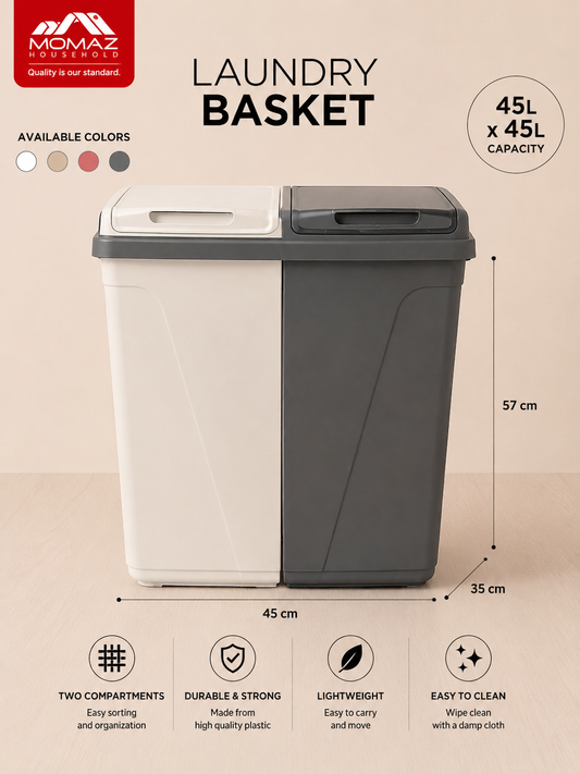 Momaz Double Laundry Basket