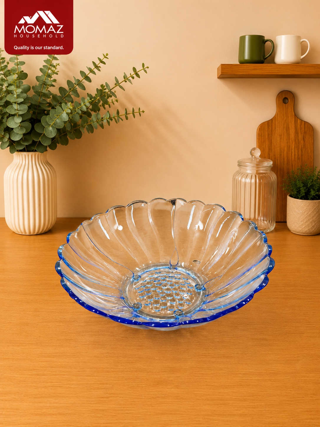 Momaz Glass Serving Bowl – 26 CM