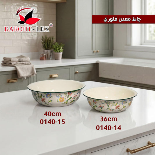 Karout Lex Floral Enamel Bowl