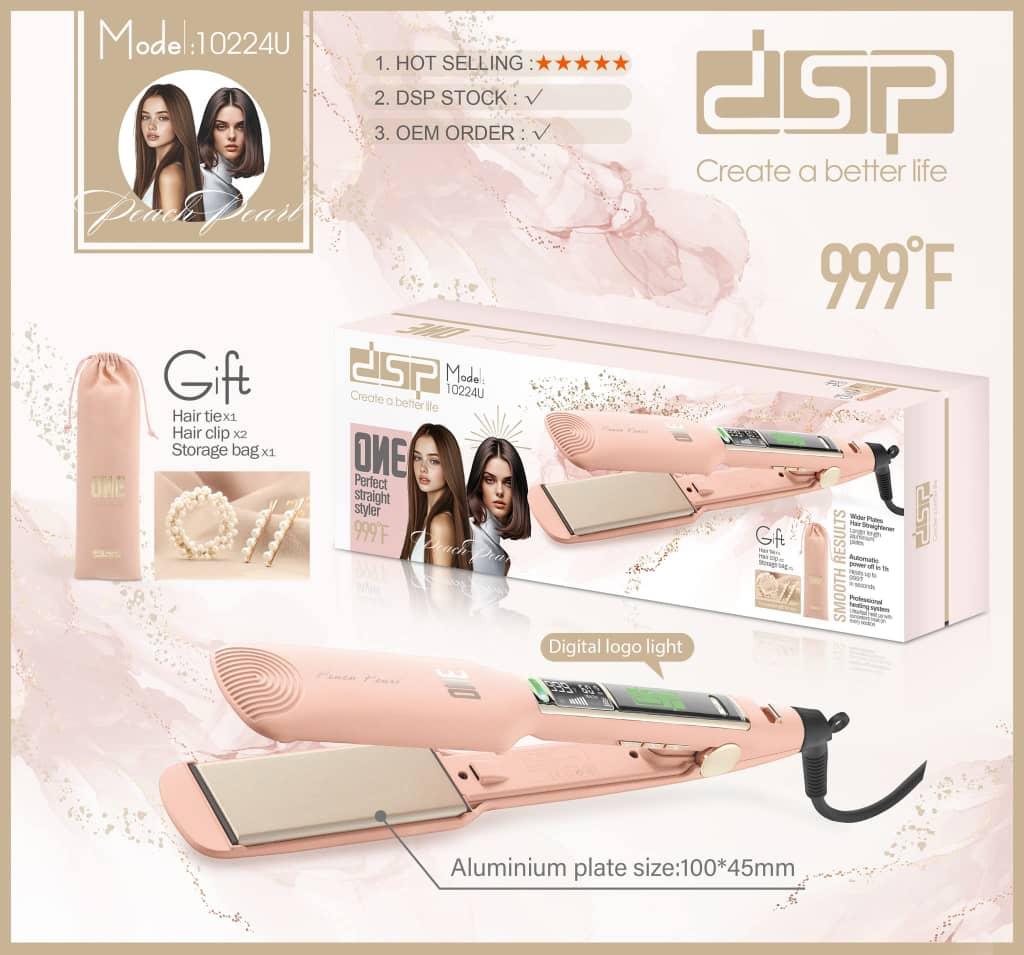 DSP Professional Hair Straightener – Model 10224U (999°F)