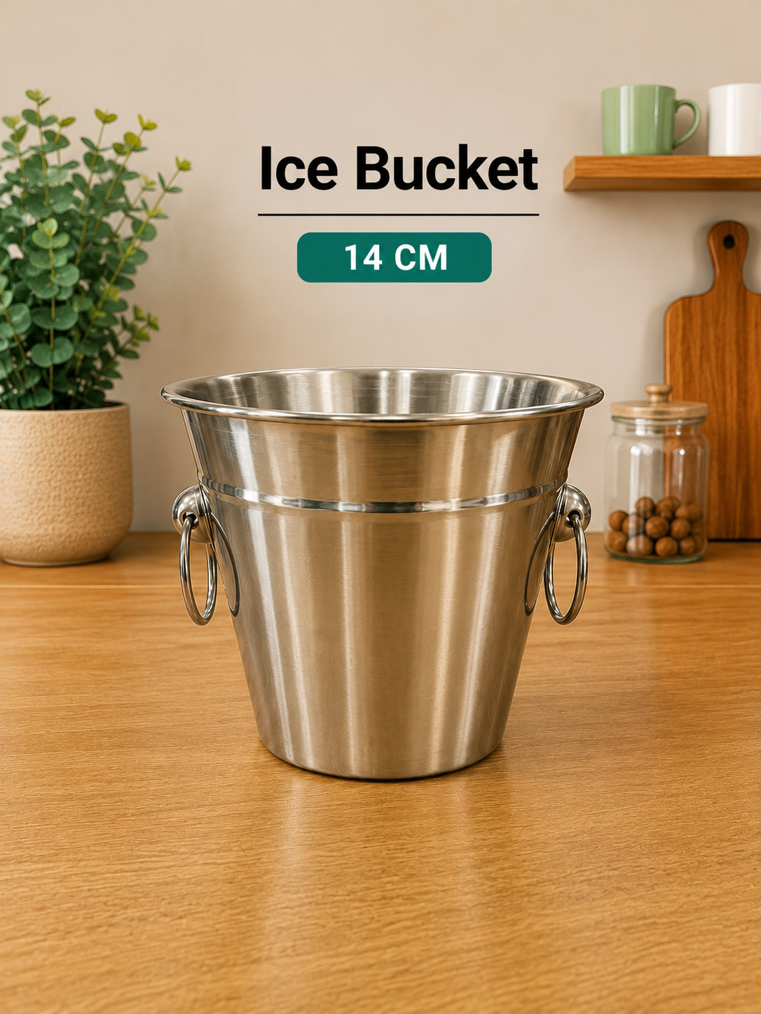 Momaz Stainless Steel Ice Bucket 14CM