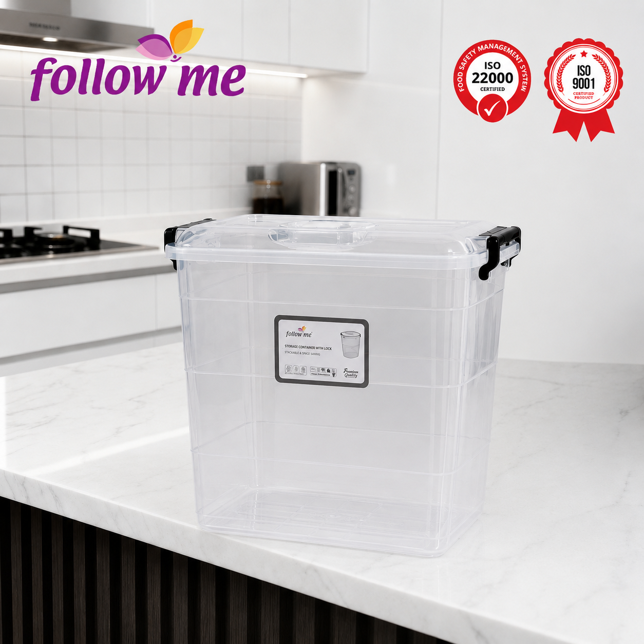 Follow Me Square Lock Storage Containers
