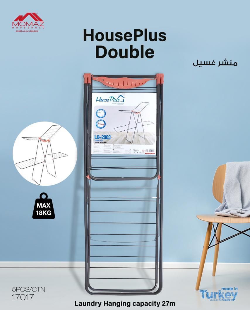 MOMAZ HousePlus Double Laundry Drying Rack – 27M Hanging Capacity