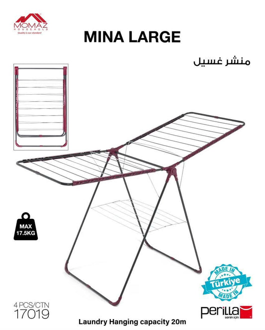 MOMAZ Mina Large Laundry Drying Rack – 20M Hanging Capacity