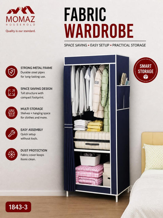 Momaz Fabric Wardrobe – Model 1843-3