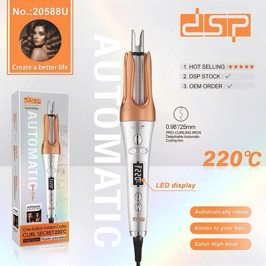DSP مملس الشعر الأوتوماتيكي سيكريت كيرل – موديل 20588U | 0.98 بوصة (25 ملم) | 220 درجة مئوية