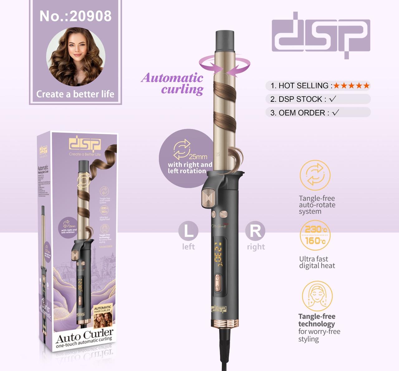 DSP Automatic Hair Curler – Model 20908 – 25mm