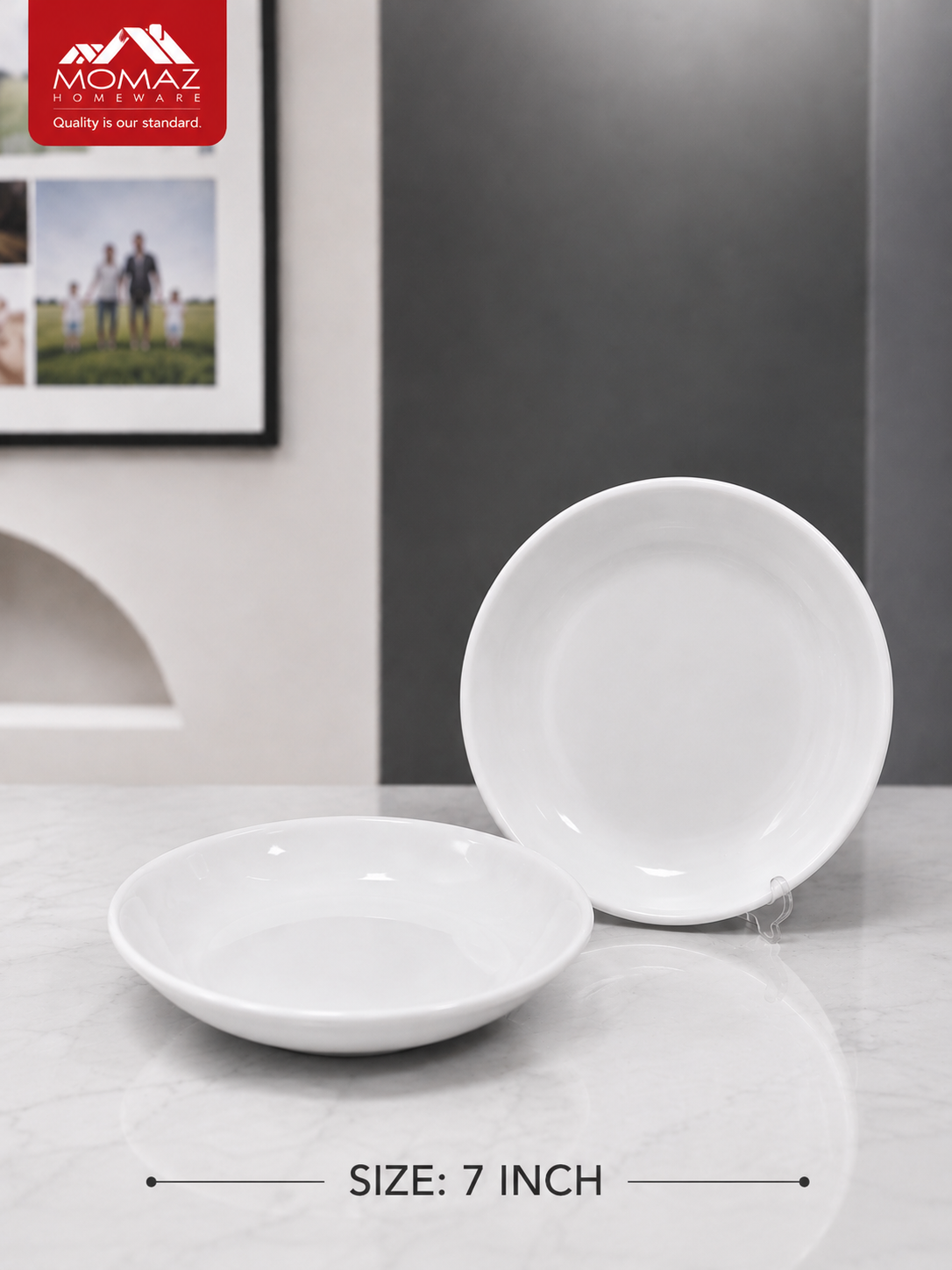 Momaz Porcelain Deep Plate – 7 Inch