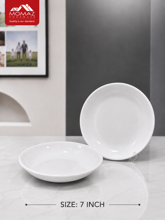 Momaz Porcelain Deep Plate – 7 Inch