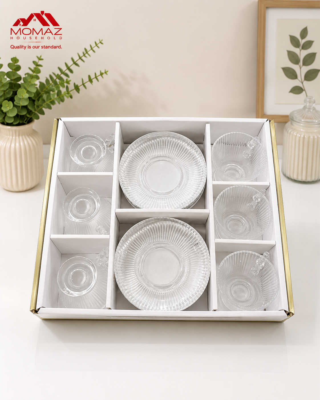 Momaz Glass Tea Cup Set