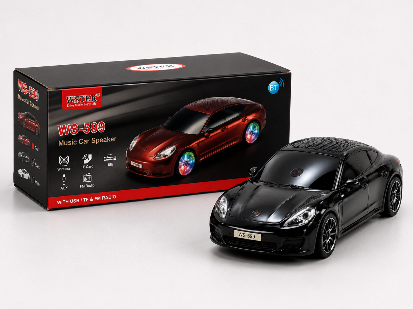 WSTER WS-599 Music Car Speaker – Black Edition