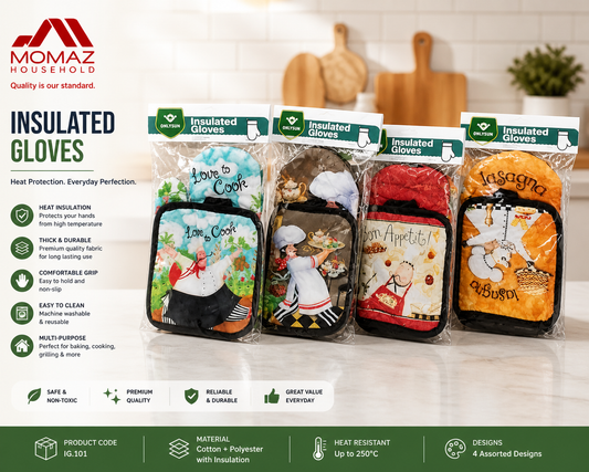 MOMAZ Insulated Kitchen Gloves – Assorted Designs